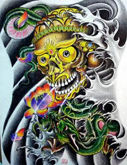 嘎巴拉纹身图案的寓意 含义